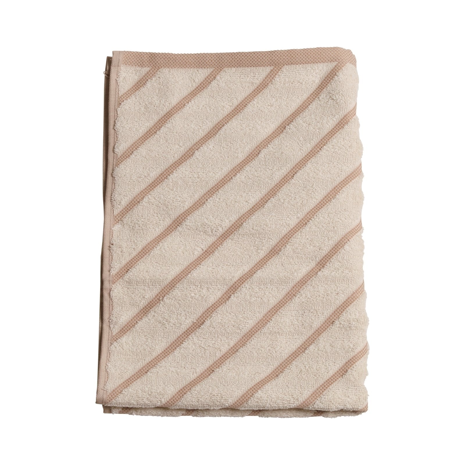 Mogihome Handduk Masumi Rand 50x70, Puder - Azalea Home