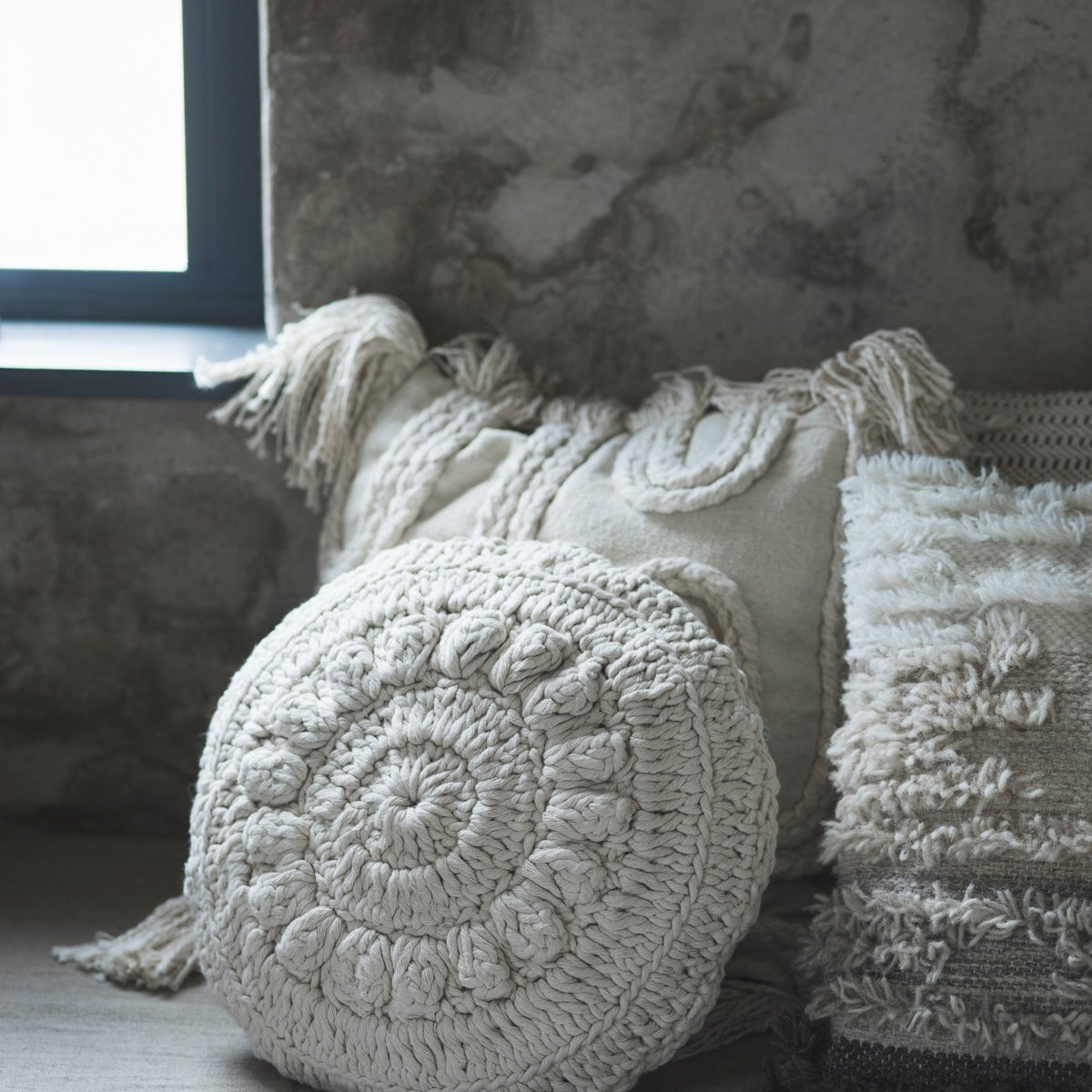 Mogihome Kuddfodral Mandy 45x45, Off White - Azalea Home
