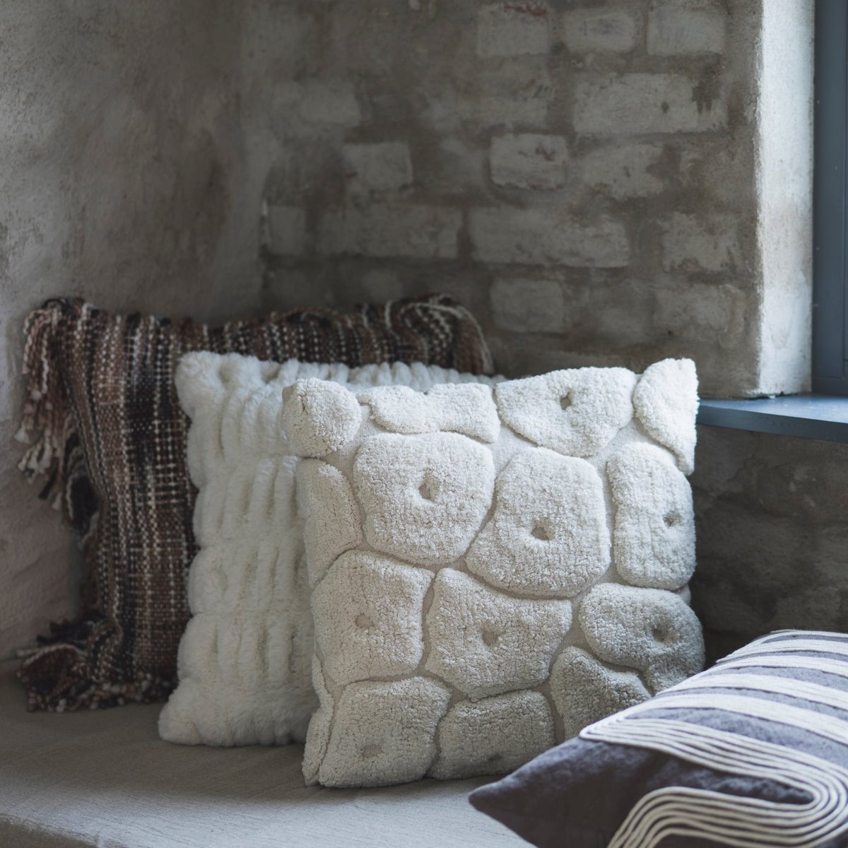 Mogihome Kuddfodral Rasmus 45x45, Off White - Azalea Home