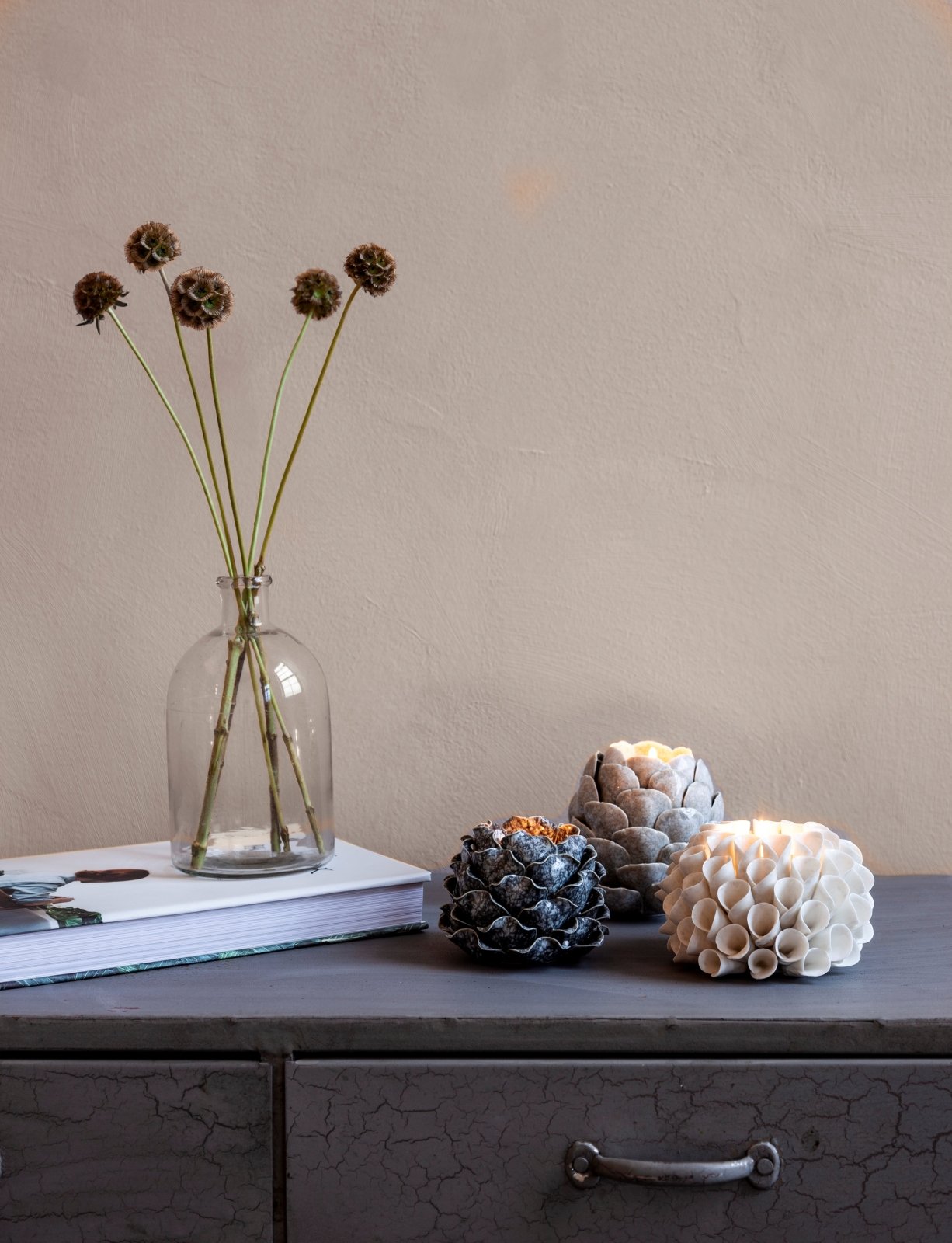 Mogihome Ljuslykta Shelly, Creme - Azalea Home