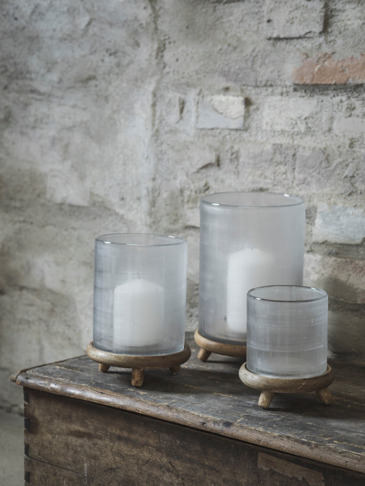 Mogihome Ljuslykta Toivo Mellan, Glas/Trä - Azalea Home
