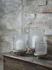 Mogihome Ljuslykta/Vas Toivo Stor, Glas/Trä - Azalea Home