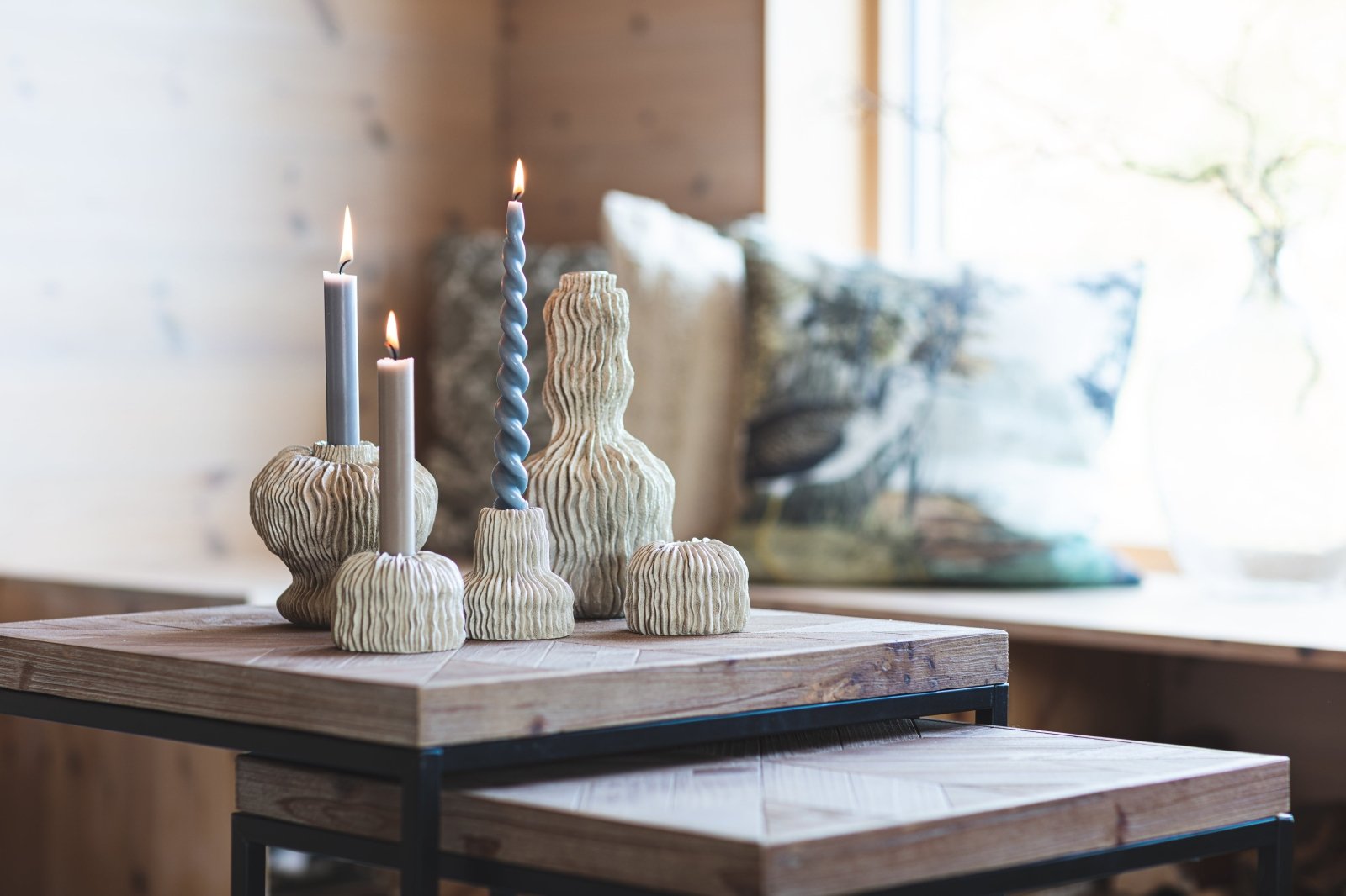 Mogihome Ljusstake Bonnie Mini 2 - Pack, Kitt - Azalea Home
