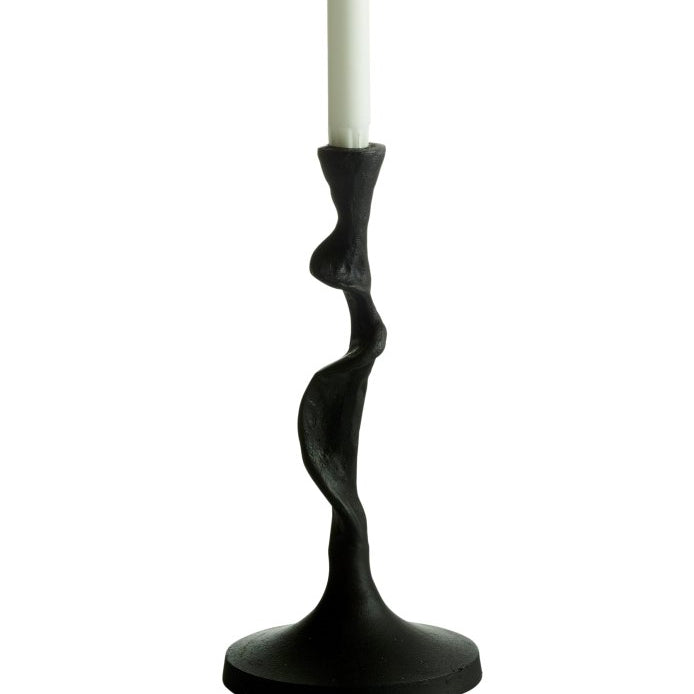 Mogihome Ljusstake Jasper Låg 29x10, Svart - Azalea Home