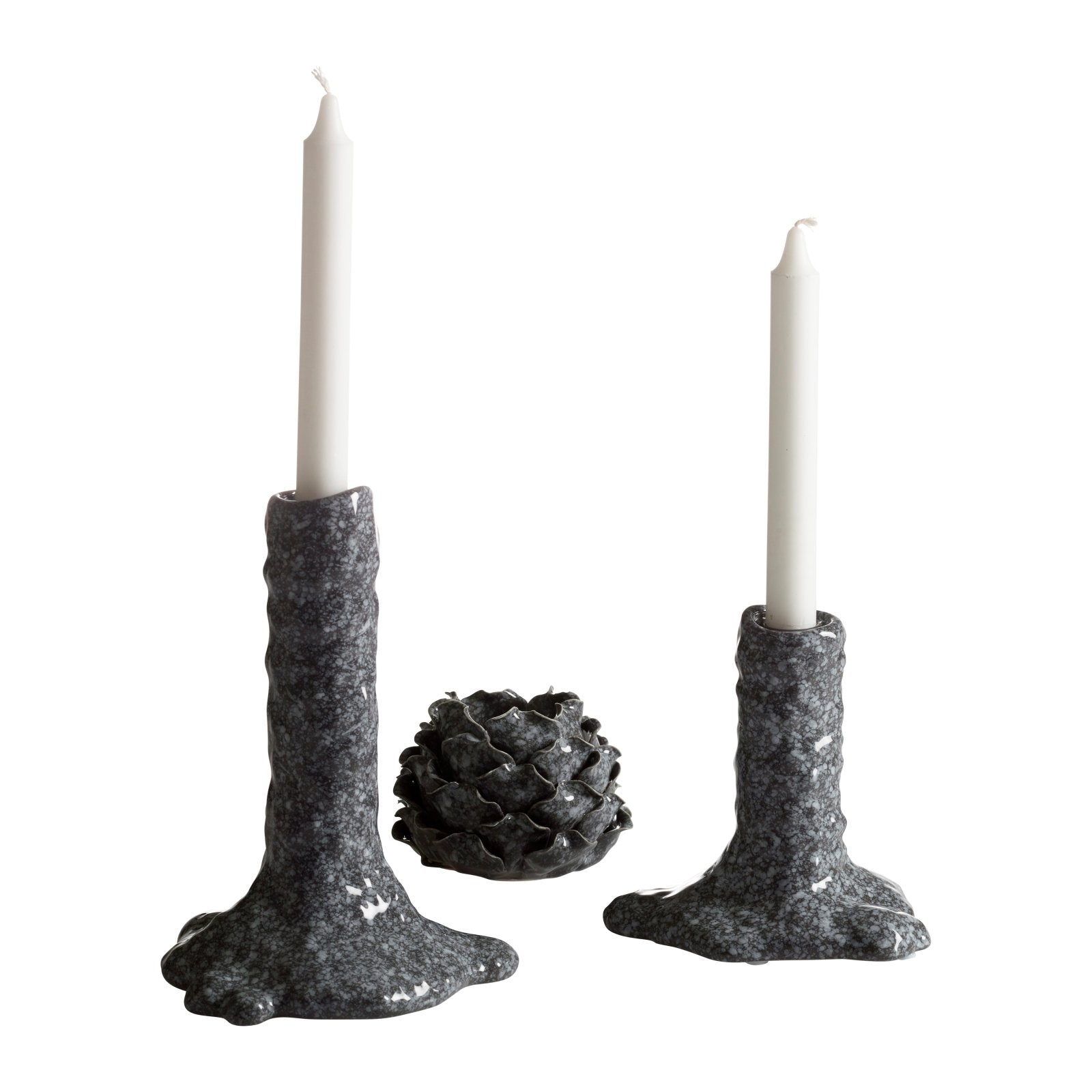 Mogihome Ljusstake Lizzie, Liten, Grå - Azalea Home