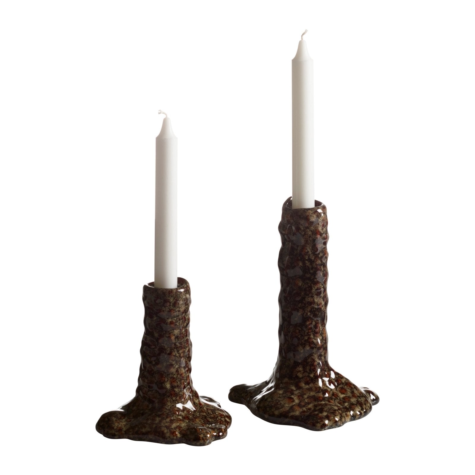 Mogihome Ljusstake Lizzie, Stor, Brun - Azalea Home