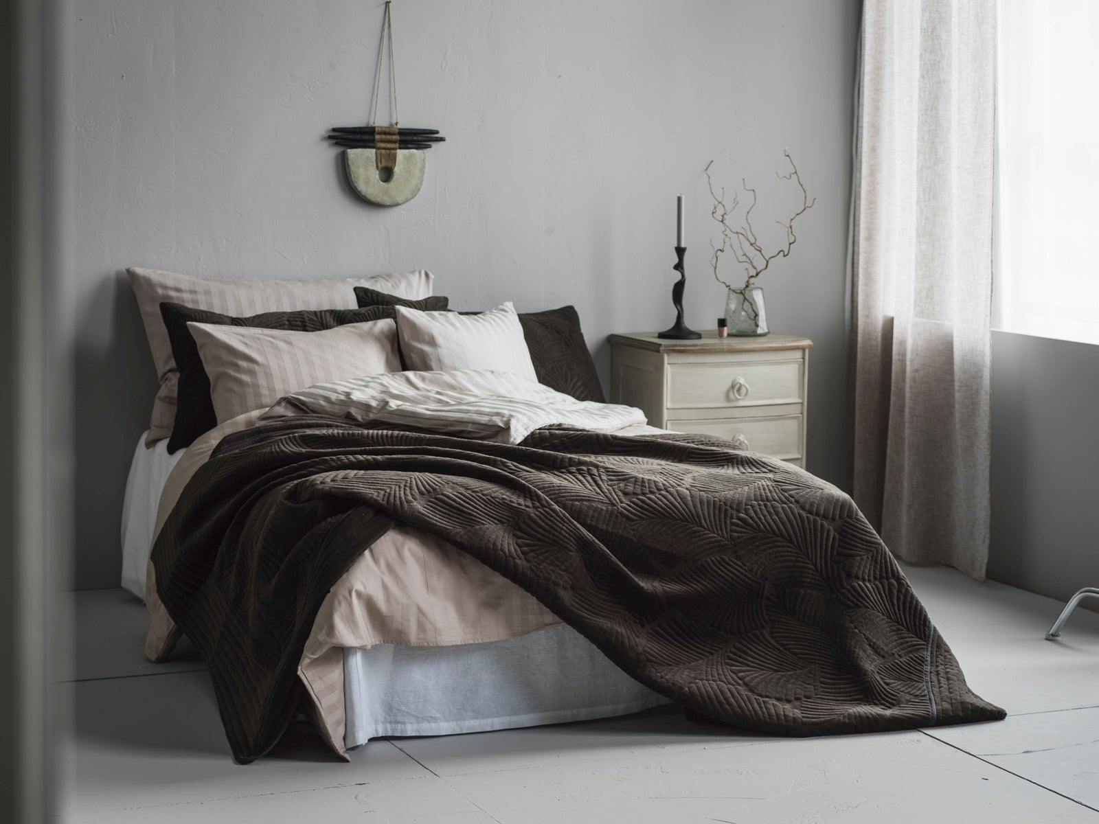 Mogihome Överkast Indra 180x260, Grå - Azalea Home