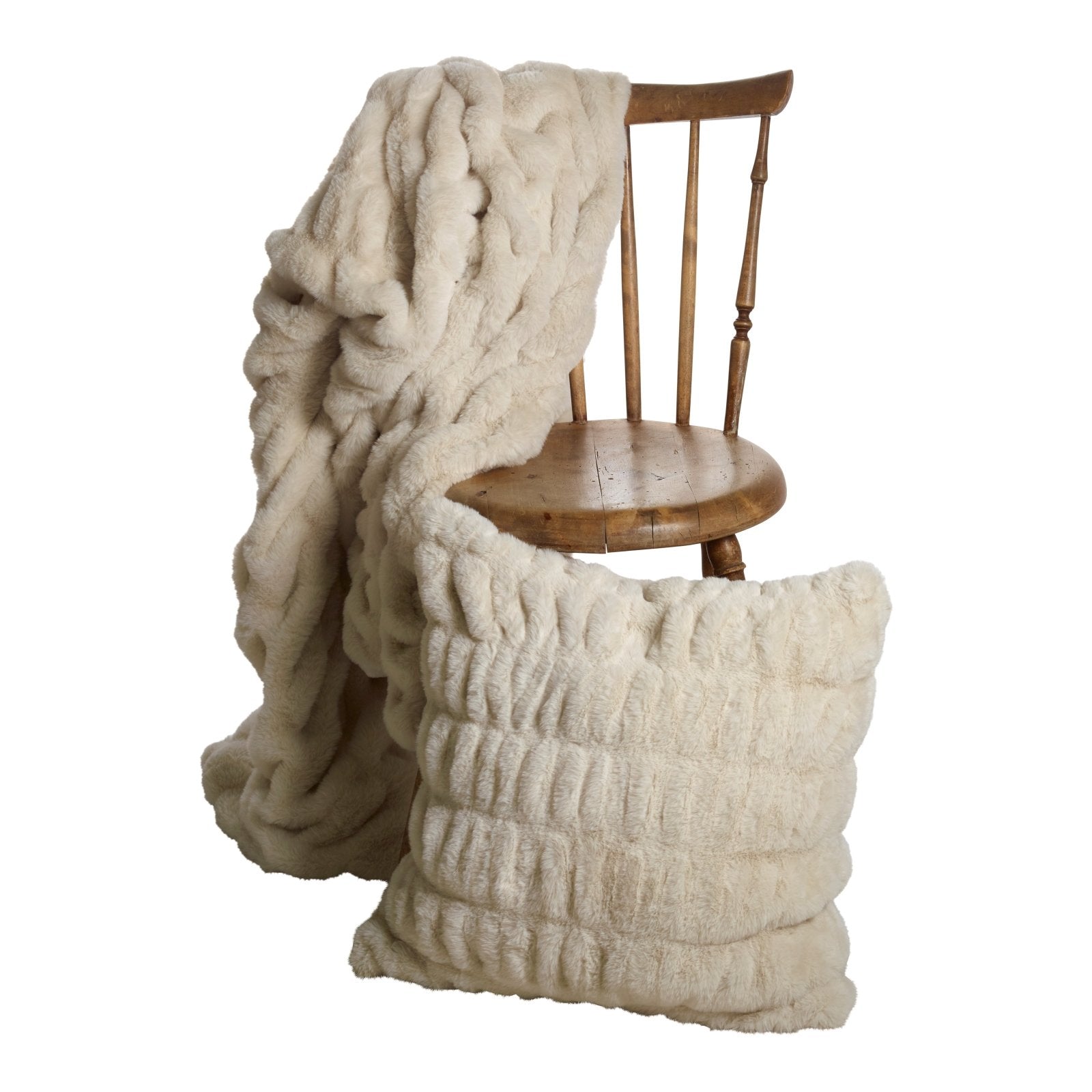Mogihome Pläd Fluffy 130x170, Creme - Azalea Home