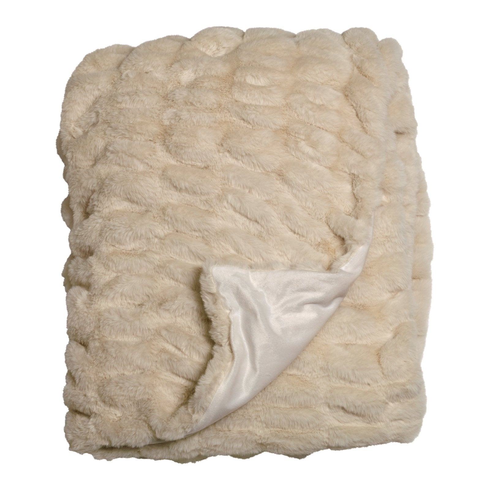 Mogihome Pläd Fluffy 130x170, Creme - Azalea Home