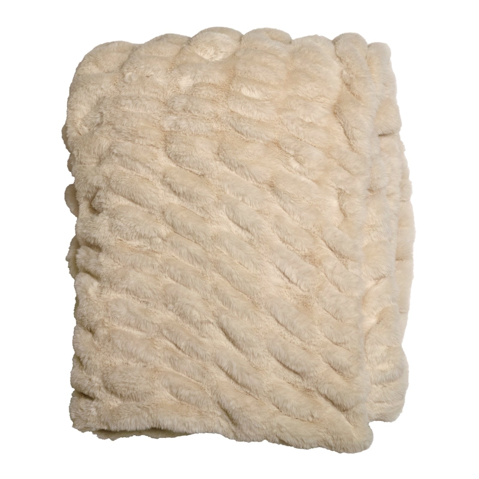 Mogihome Pläd Fluffy 130x170, Creme - Azalea Home