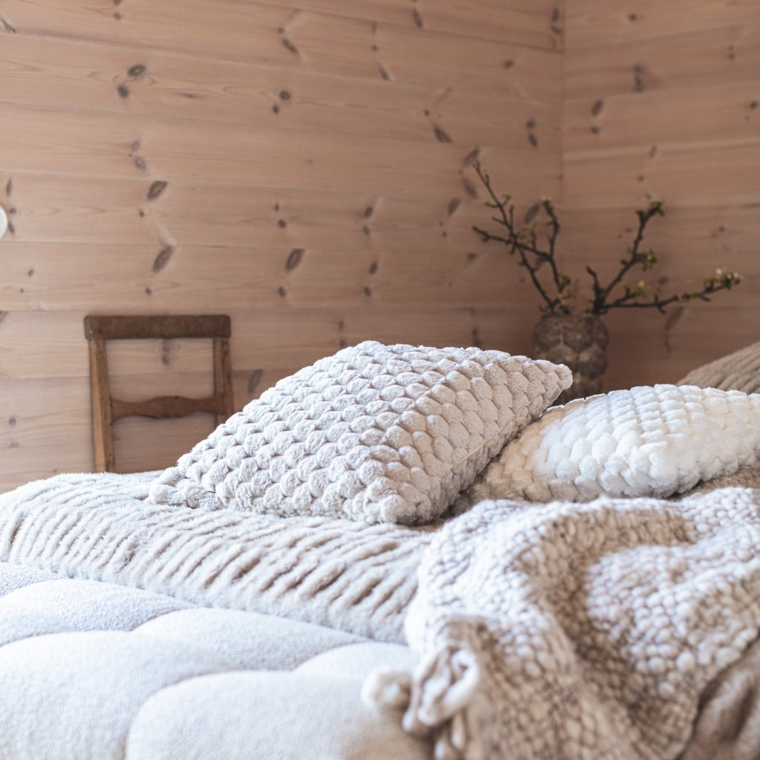 Mogihome Pläd Mette 130x170, Sand - Azalea Home