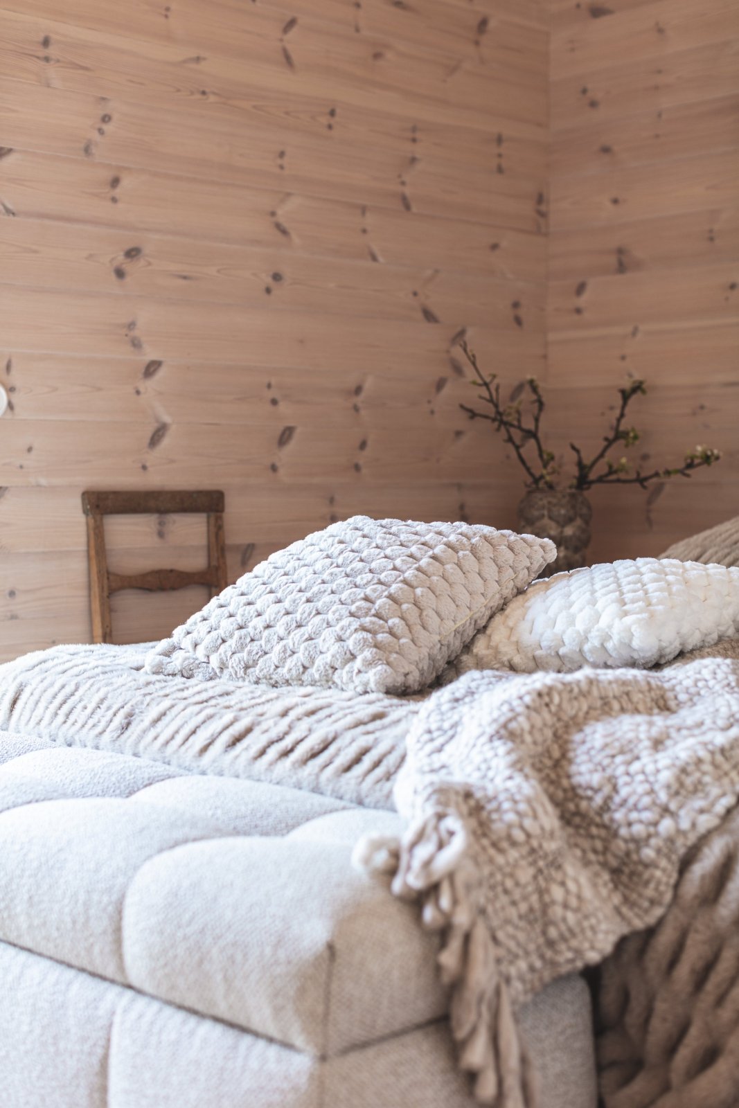 Mogihome Pläd Mette 130x170, Sand - Azalea Home