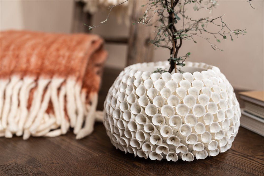 Mogihome Vas Shelly, Creme - Azalea Home