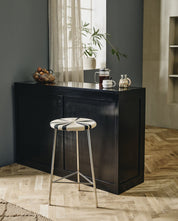 Nordal MORICE Hög Pall, Svart/benvit - Azalea Home