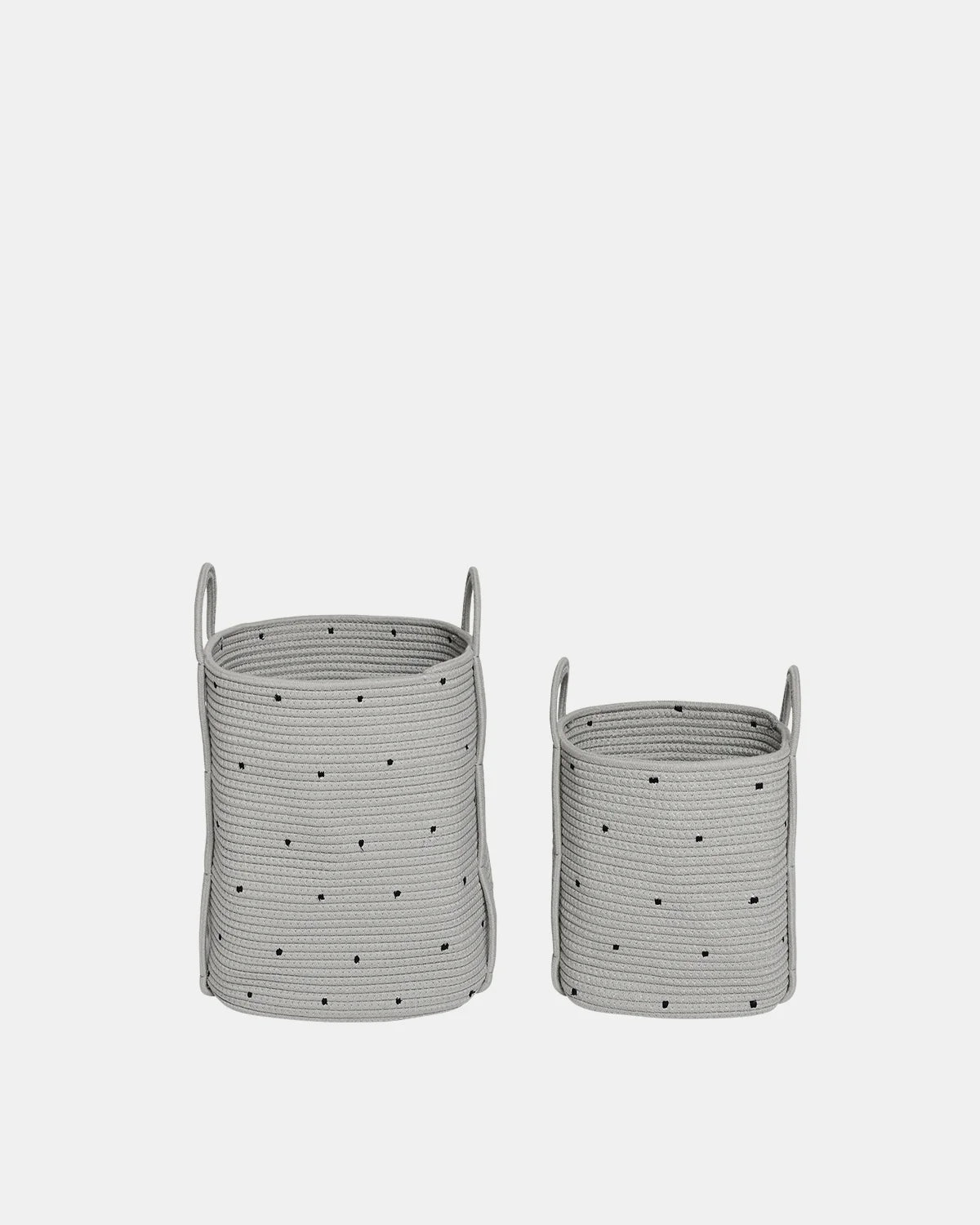 OYOY LIVING Dot Bomullskorg, 2 - Pack, Clay - Azalea Home