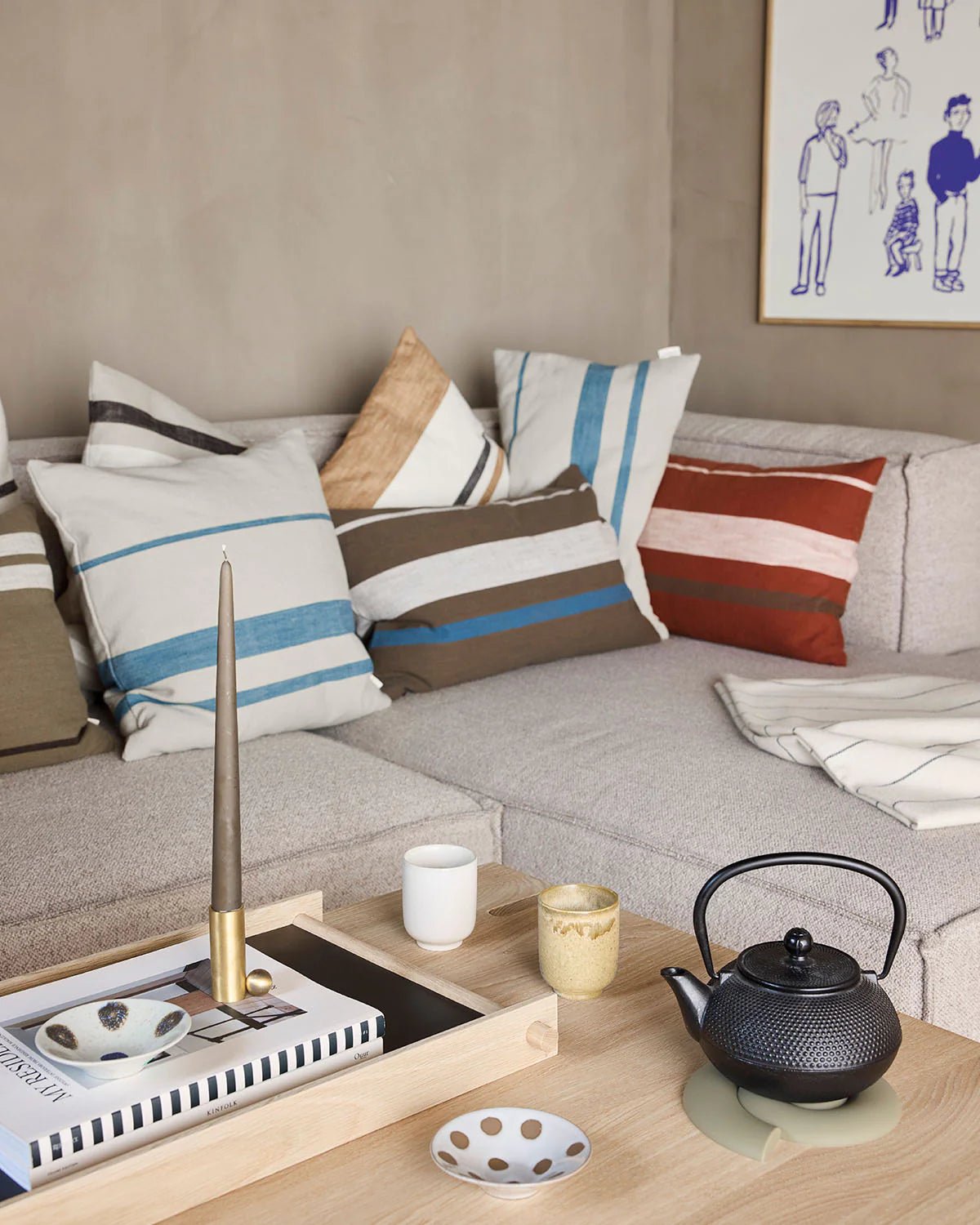 OYOY LIVING Fukai Kronljus, 2 - Pack, Taupe - Azalea Home