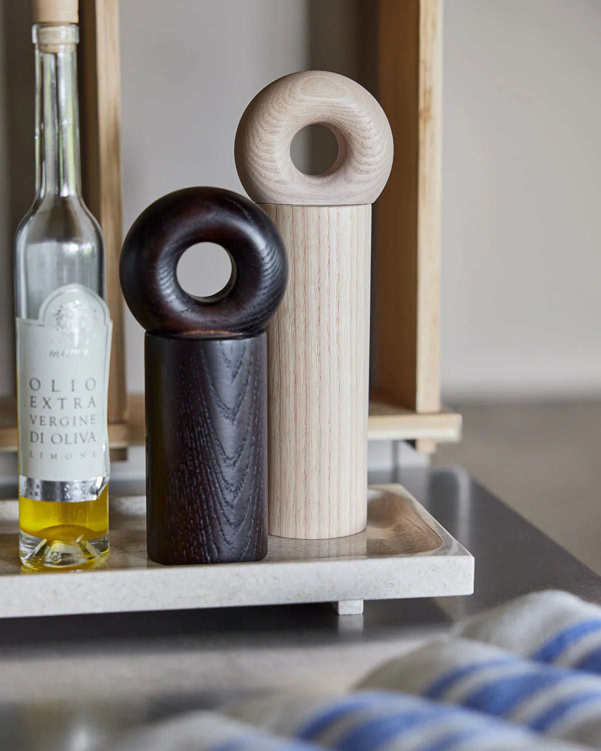 OYOY LIVING Savi Bricka Marmor 14x30, Beige - Azalea Home