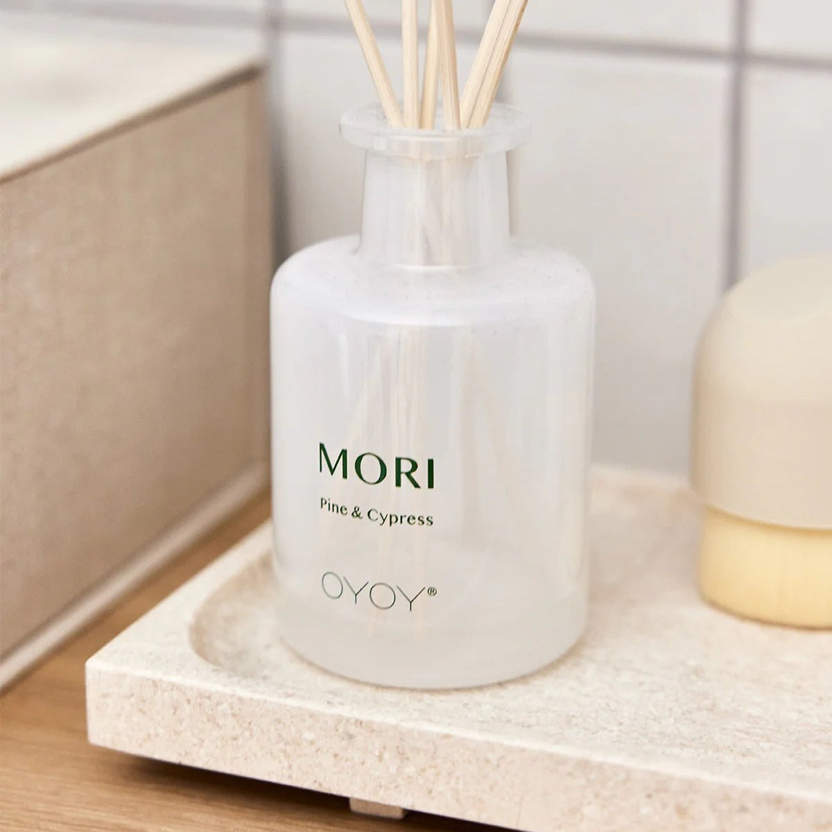 OYOY LIVING Savi Bricka Marmor 14x30, Beige - Azalea Home