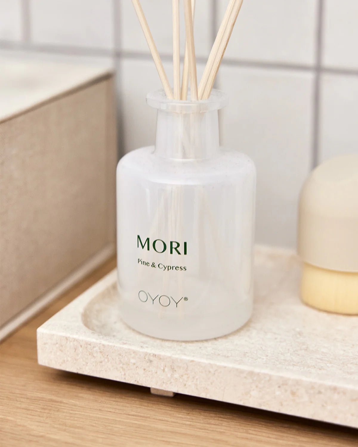 OYOY LIVING Savi Bricka Marmor 14x30, Beige - Azalea Home