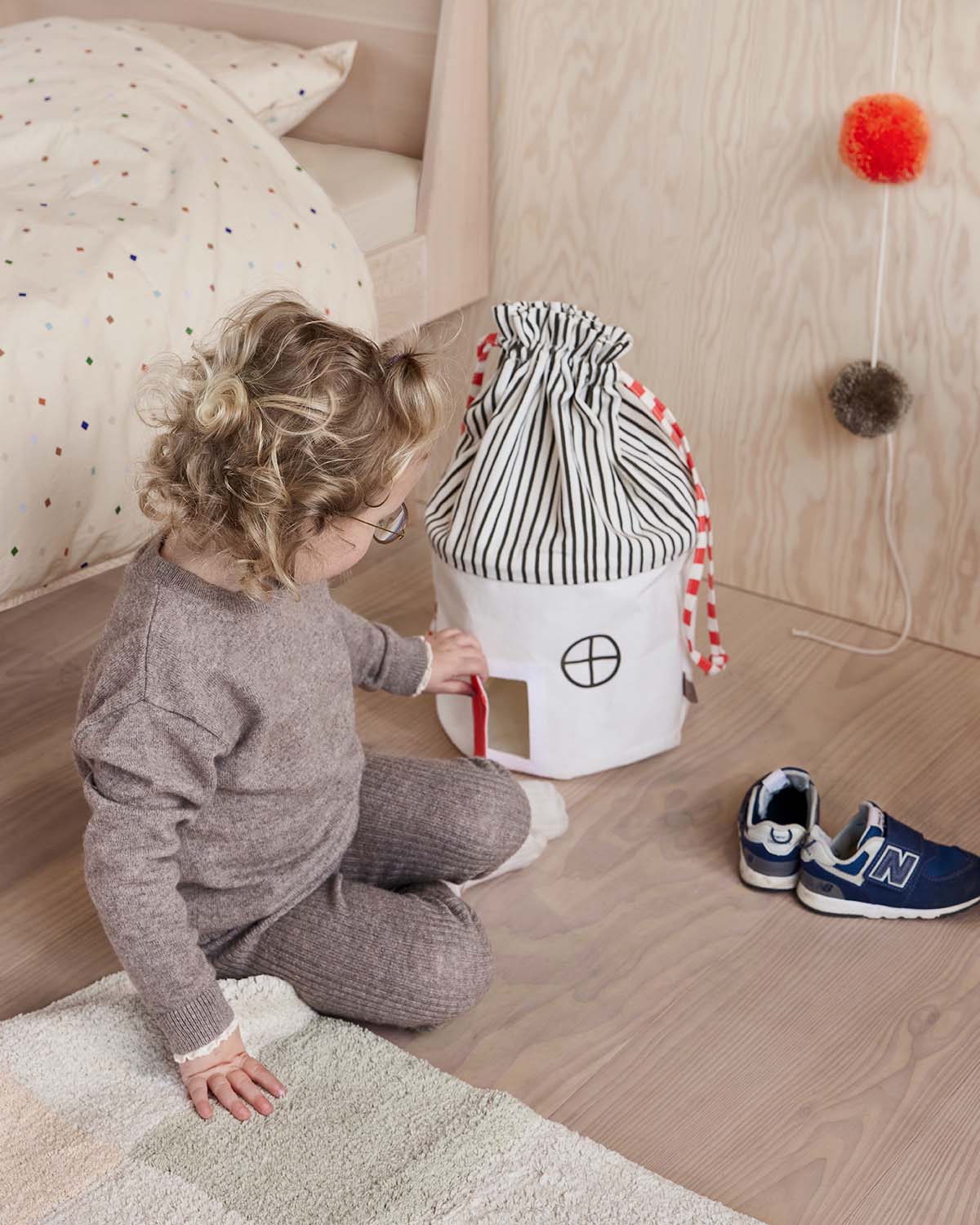 OYOY MINI Koya Förvaringskorg, Körsbärsröd - Azalea Home