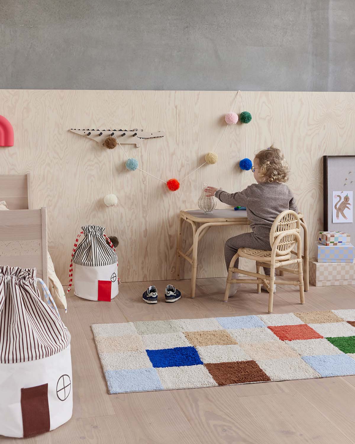 OYOY MINI Koya Förvaringskorg, Körsbärsröd - Azalea Home