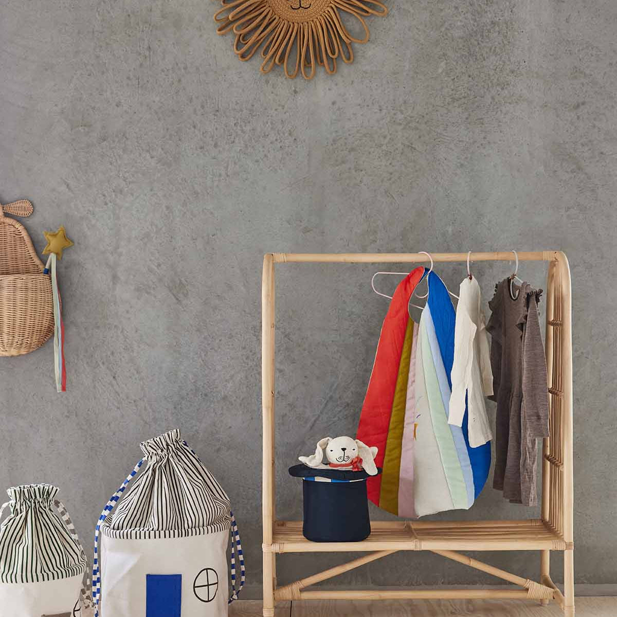 OYOY MINI Koya Förvaringskorg, Optic Blue - Azalea Home