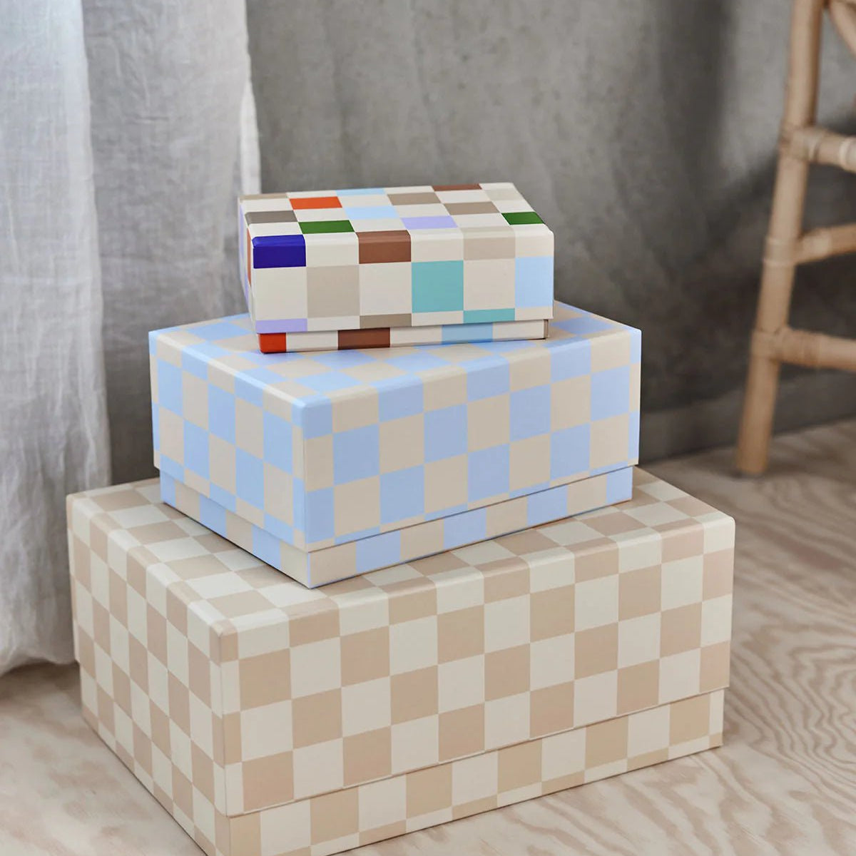 OYOY MINI Mana Förvaringslåda Mix, 3 - Pack, Multi - Azalea Home