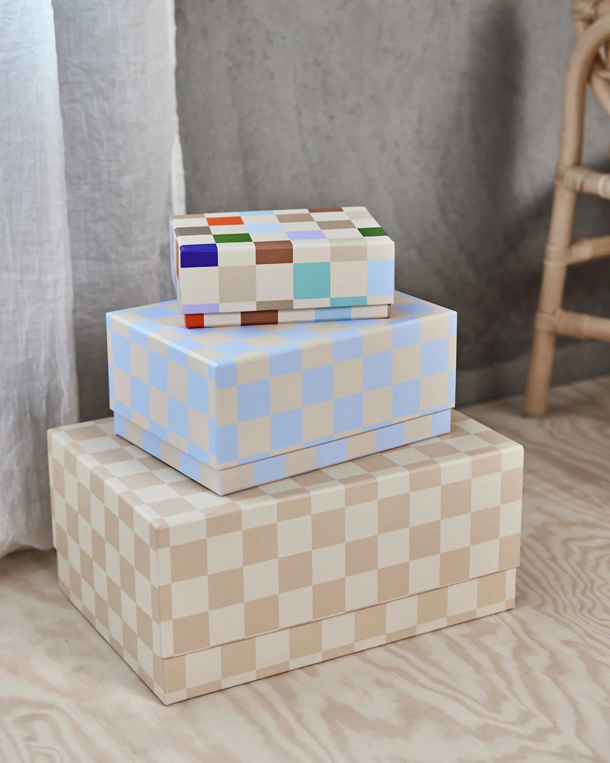 OYOY MINI Mana Förvaringslåda Mix, 3 - Pack, Multi - Azalea Home