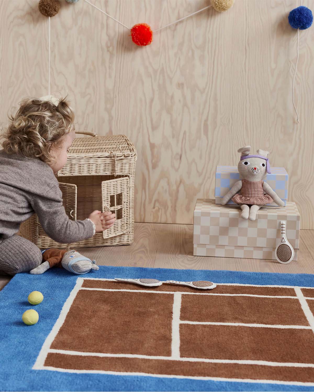 OYOY MINI Miew Rabbit Tennisdocka, Ljusbrun Melange - Azalea Home