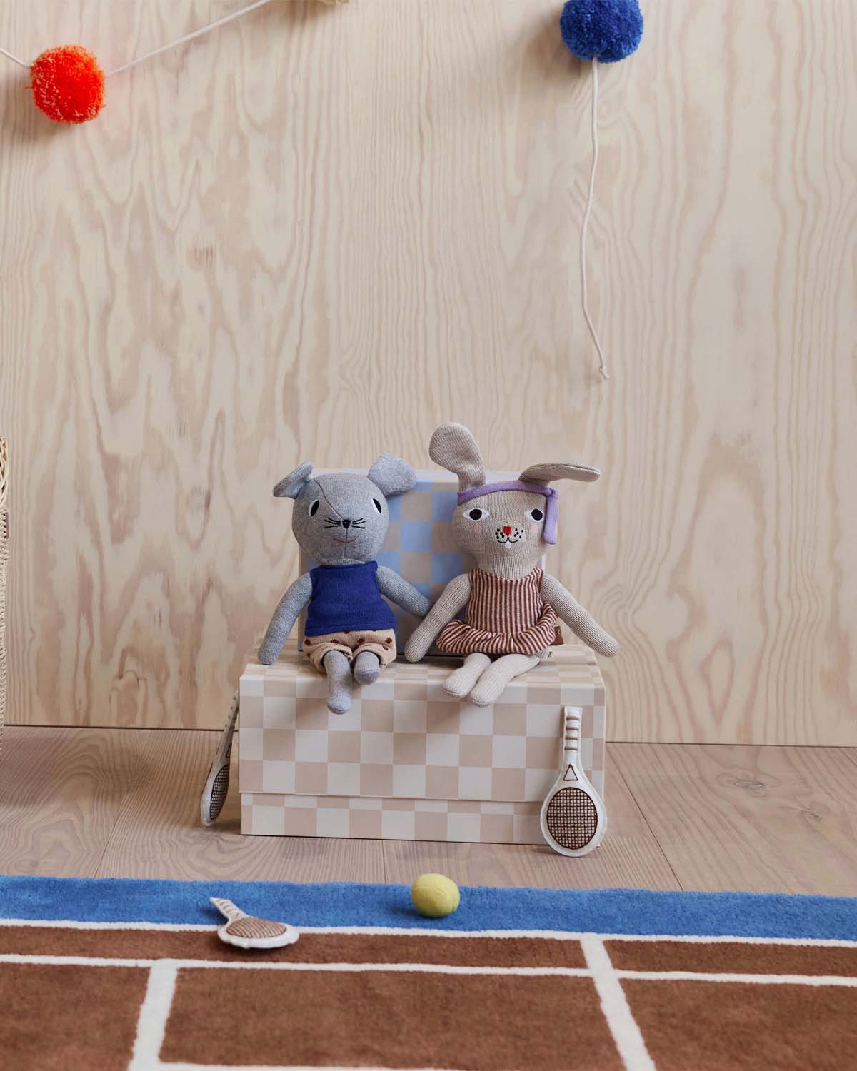 OYOY MINI Nuni Mouse Tennisdocka, Ljusgrå - Azalea Home