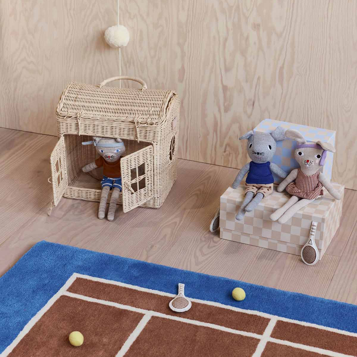 OYOY MINI Nuni Mouse Tennisdocka, Ljusgrå - Azalea Home