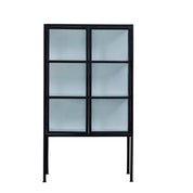 Depot Vitrinskåp 150x40x85, Svart