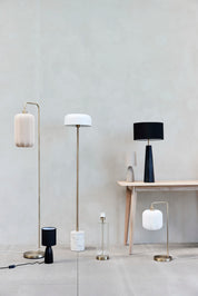 Sophie bordslampa H66cm marmor, Svart