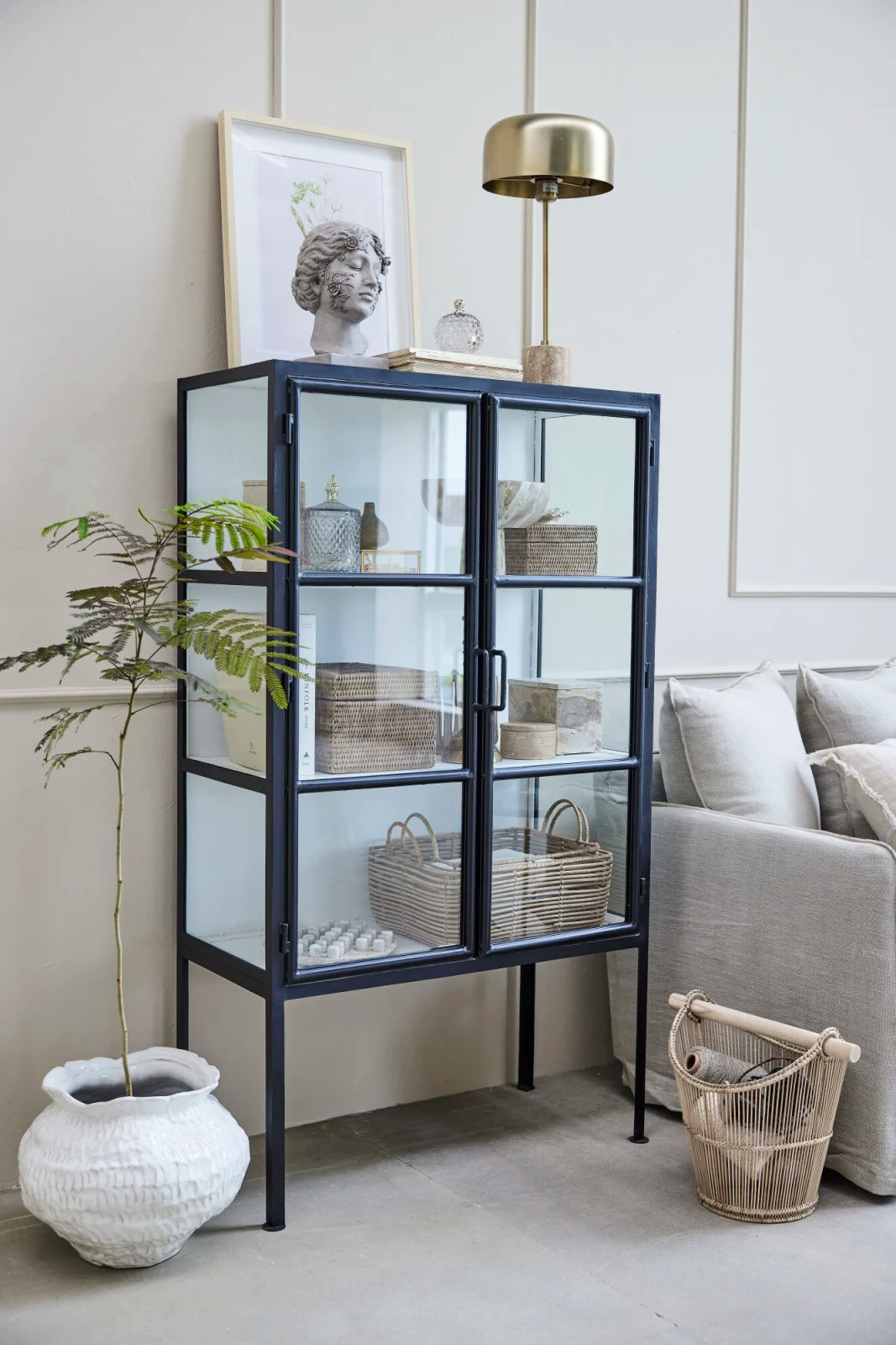 Sofillia bordslampa H98cm marmor, Guld