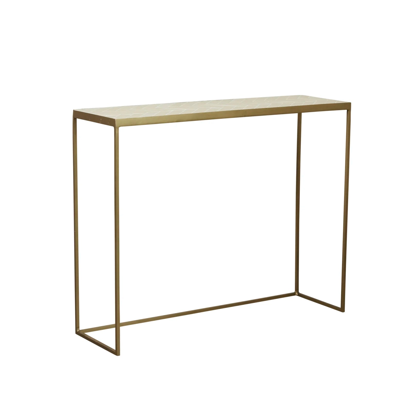 Marcera Konsolbord 100cm, Linen / Guld