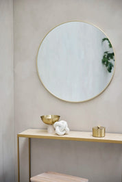 Marcera Konsolbord 100cm, Linen / Guld