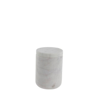 Ellia burk 9x6 marmor, Vit
