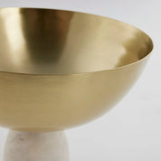 Ellivia skål 15,5x19 cm, Guld / vit