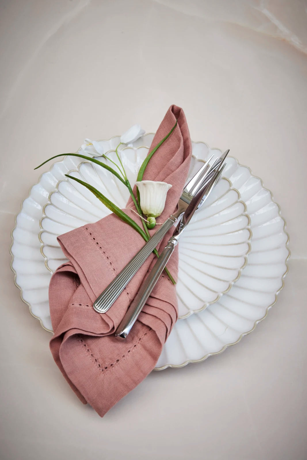 Angela servett 45x45 cm, Rose Tan
