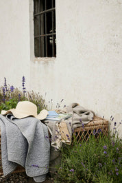 Isabelle pläd 170x130, Sage green
