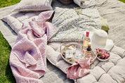 Isabelle pläd 170x130, Rose Dust