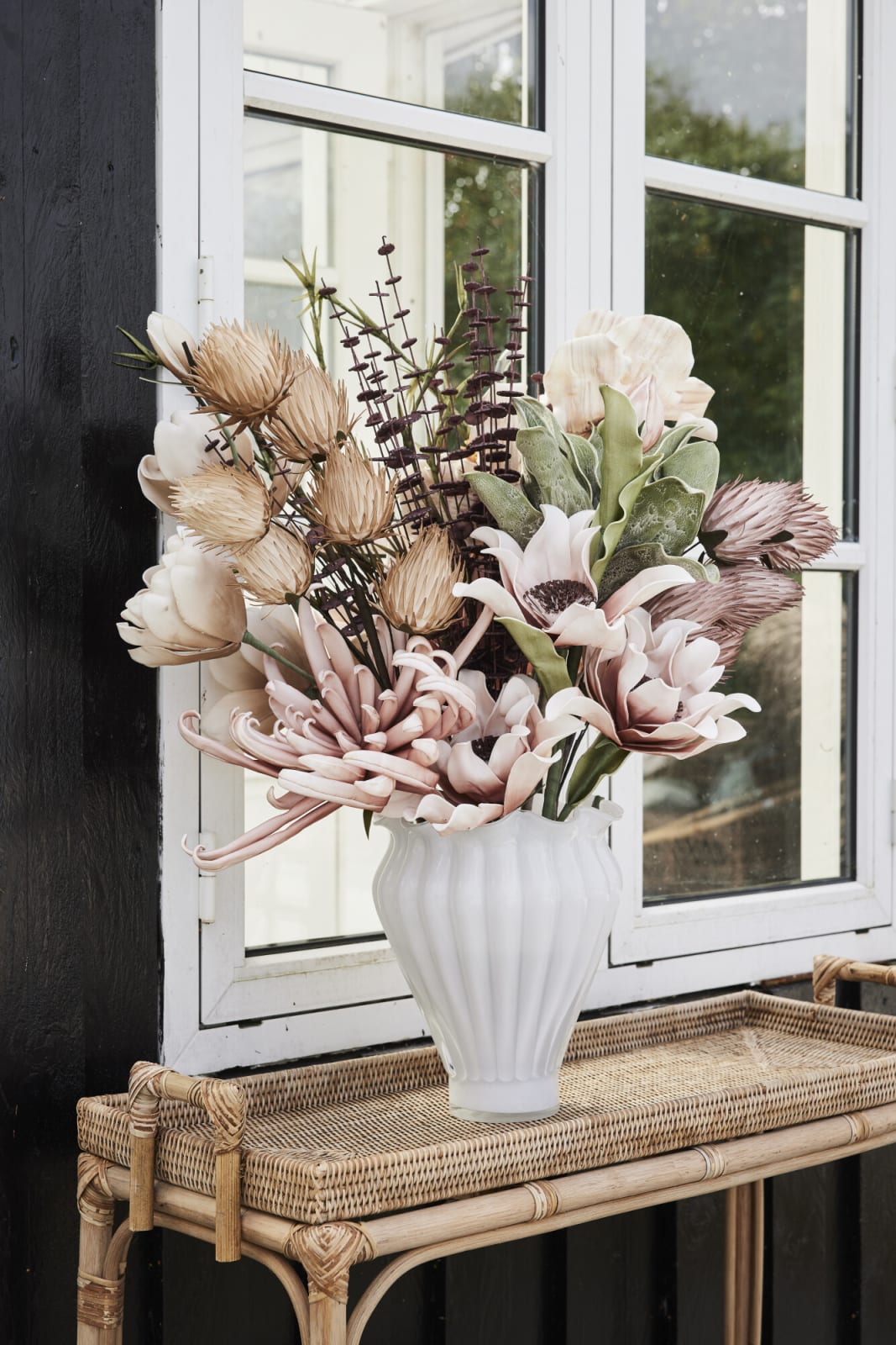 Happia Dekorationsblomma H30, Beige