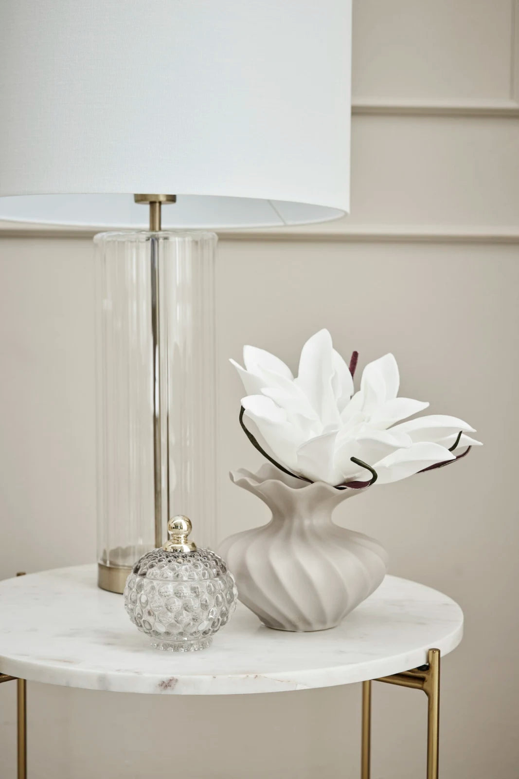 Happia Dekorationsblomma H14, Vit