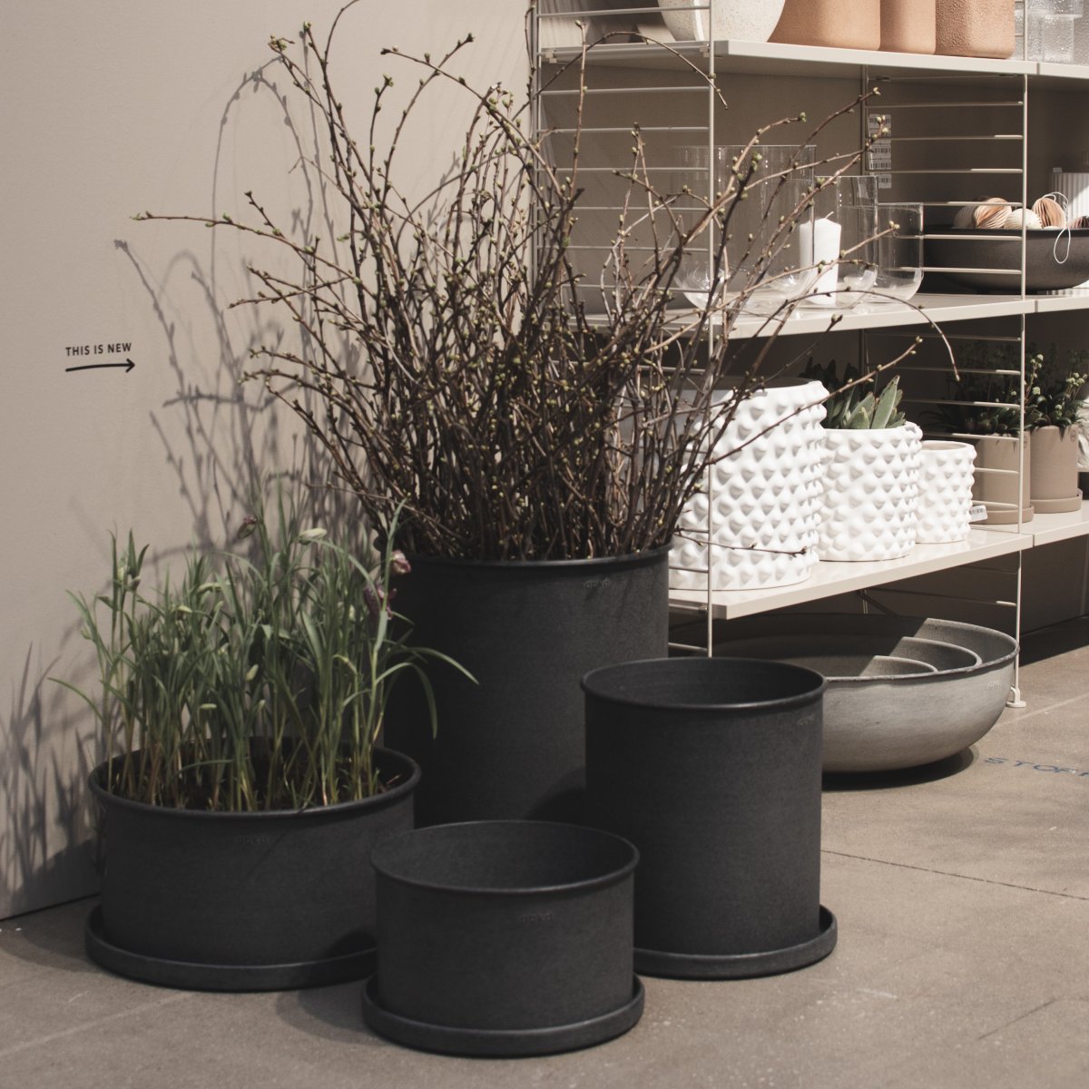 PLANT POT Kruka large 2-pack, svart