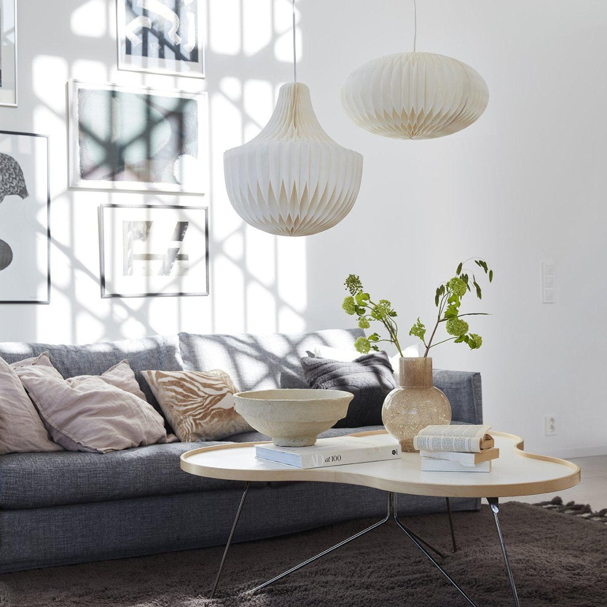 PR Home Anita takskärm Vit papper 40cm - Azalea Home