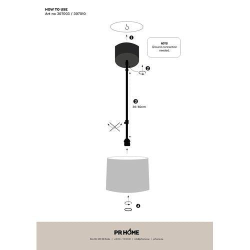 PR Home Bacup takkopp Svart 60cm - Azalea Home