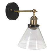 PR Home Lambda vägglampa Svart/mäss Klar 18cm - Azalea Home