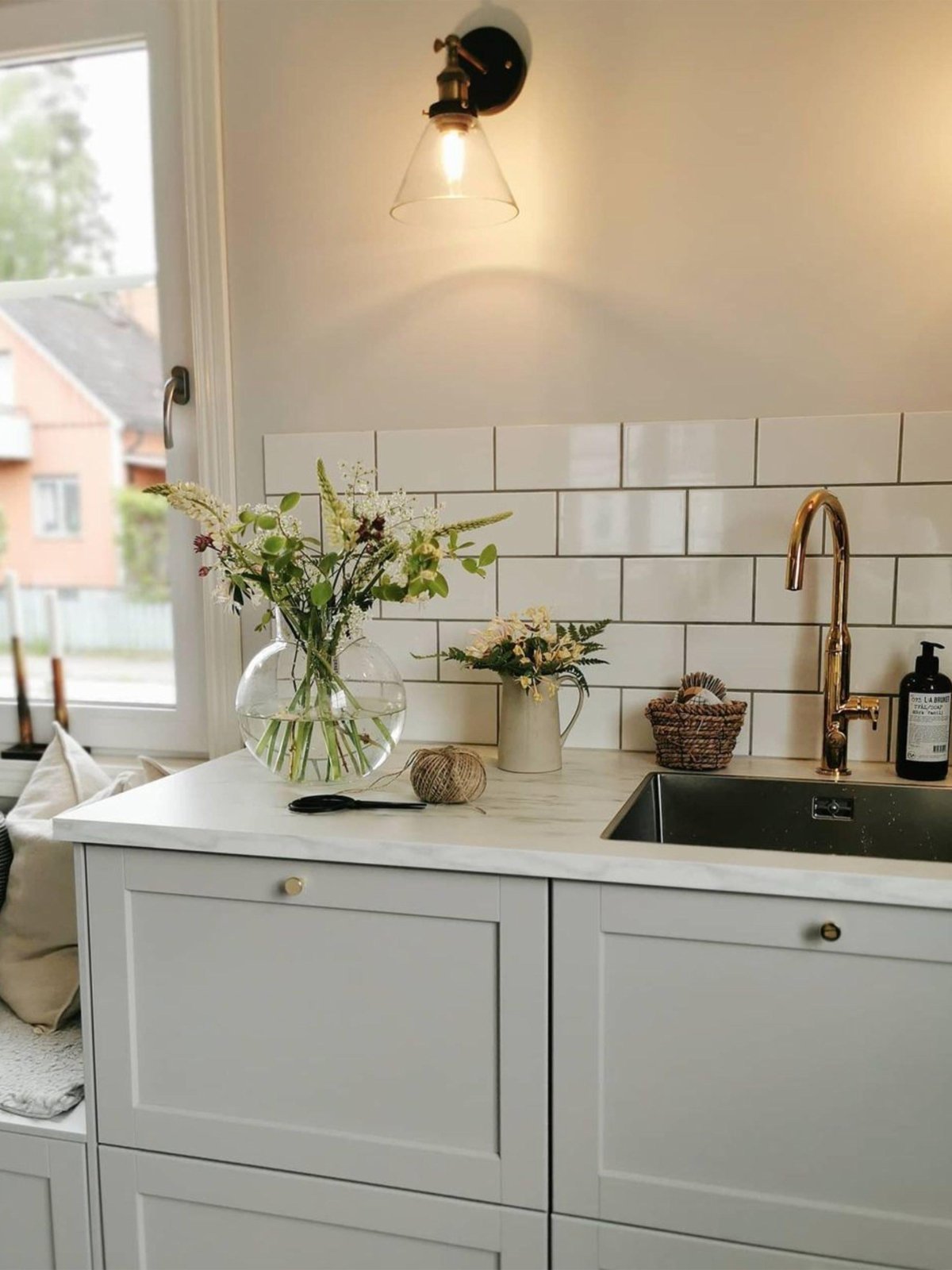 PR Home Lambda vägglampa Svart/mäss Klar 18cm - Azalea Home