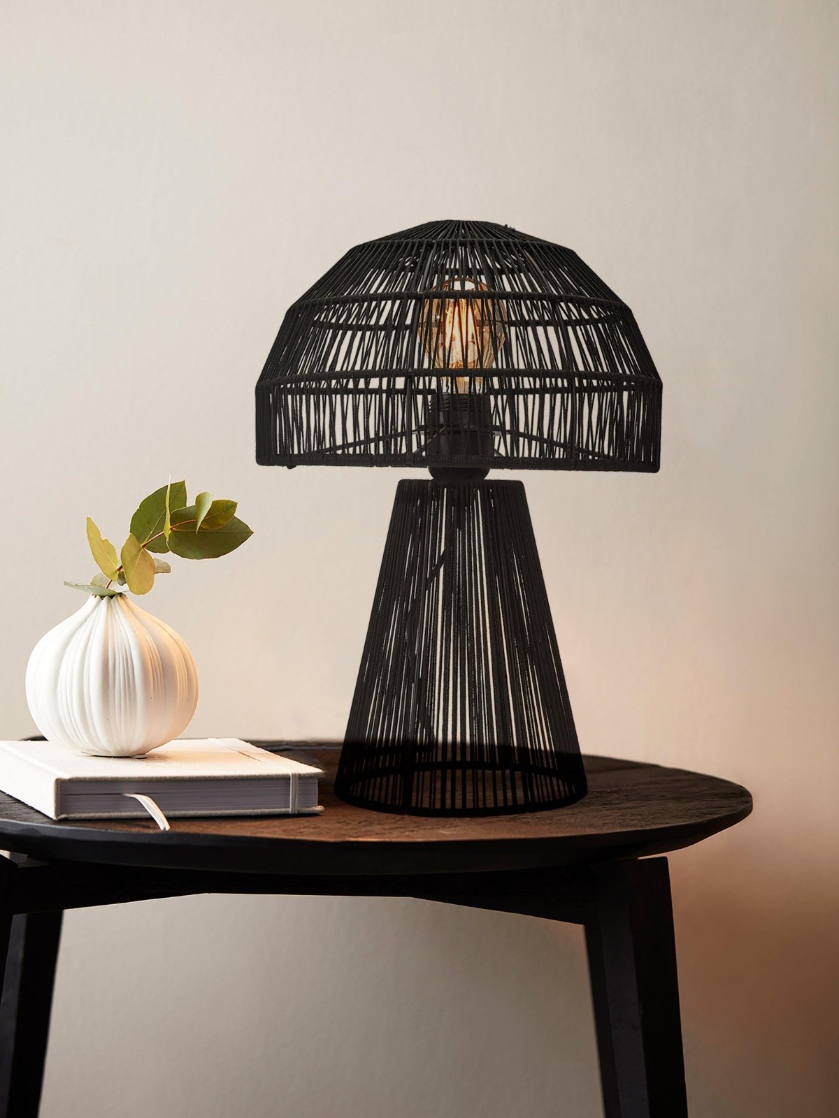 PR Home Porcini Bordslampa Svart 37cm - Azalea Home