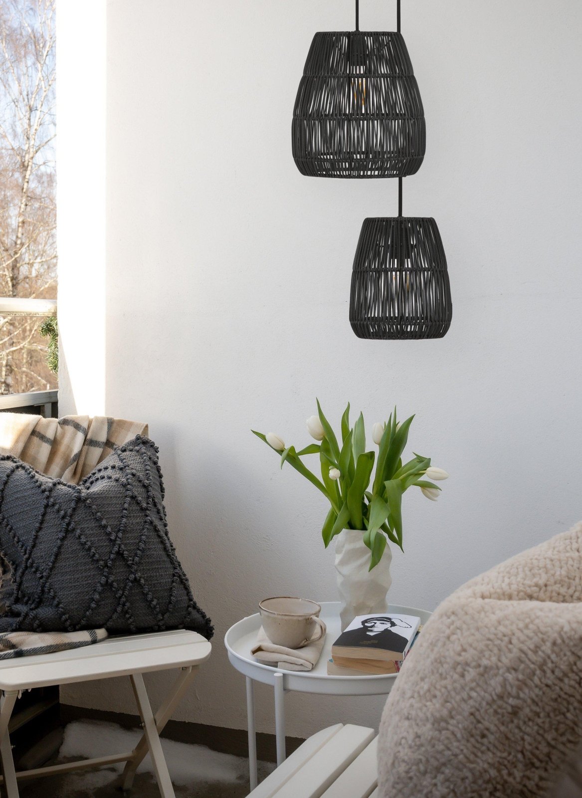 PR Home Saigon Taklampa Svart 18cm - Azalea Home